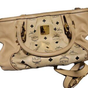 MCM Visetos Leather Crossbody Bag